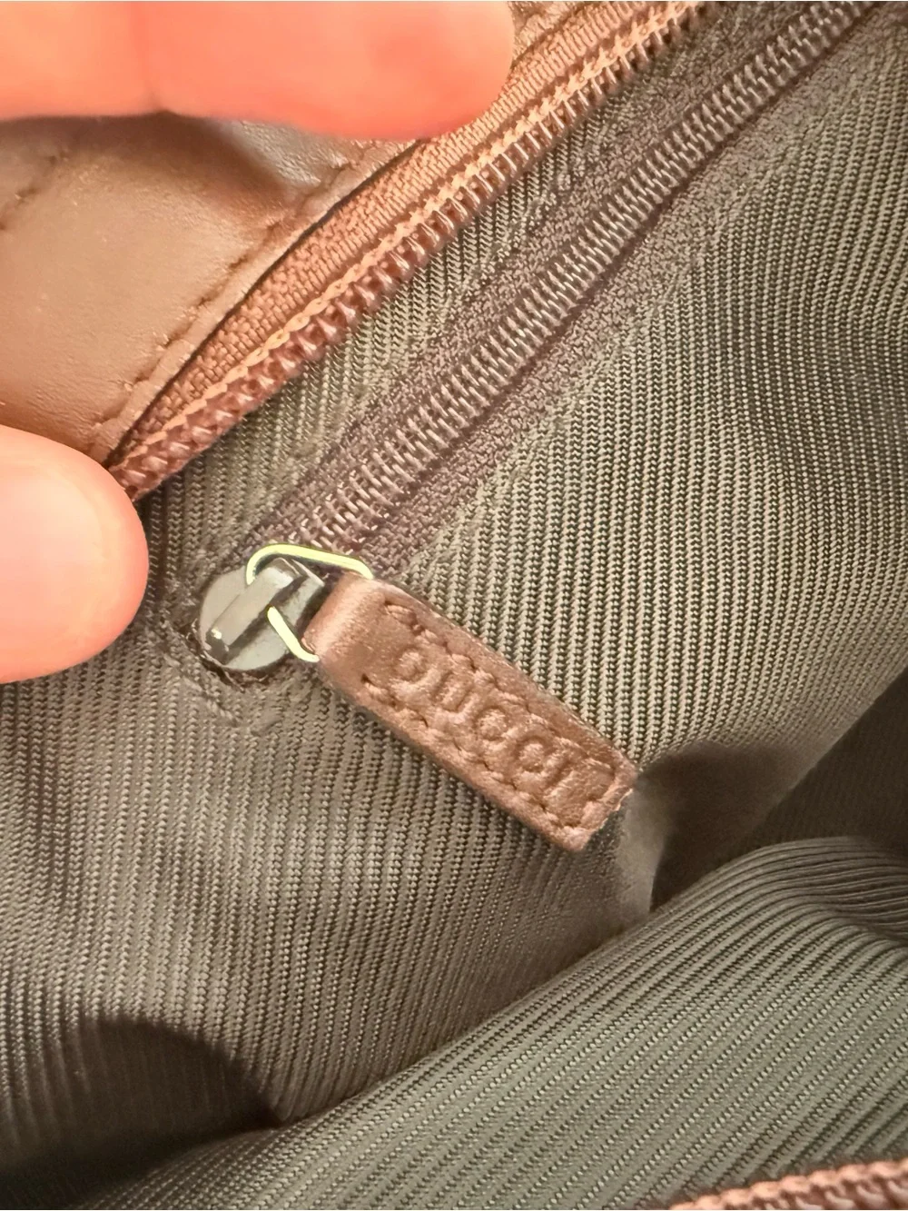 Gucci Beige and Brown GG Canvas Shoulder Bag